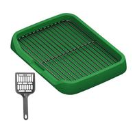 B Baosity Bac à Litière D'intérieur pour Chien avec Grilles Amovibles, Support pour Tapis d'apprentissage de La Propreté pour Chiots de Petite et Moyenn, Vert