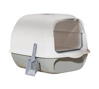B Baosity Bac à Litière Fermé pour Chat, Facile à Installer, Compatible avec Tous Types de Litière, Gris