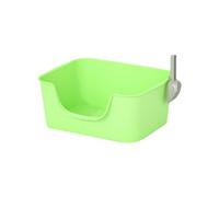 B Baosity Bac à Litière pour Chat à Ouverture Supérieure, Facile à Nettoyer, et Anti-éclaboussures, avec Bords Hauts, Vert
