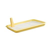 B Baosity Bac à Litière pour Chien avec Colonne, Idéal pour La Salle de Bain, L'intérieur, Le Salon, La Chambre D'étudiant et L'extérieur pour Petit, Jaune