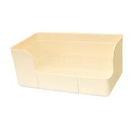 B Baosity Bac à Litière pour Lapin d'angle, Facile à Nettoyer, Bac à Rectangulaire, Toilettes pour Petits Animaux, Apprentissage de La Propreté, Beige