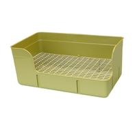 B Baosity Bac à Litière pour Lapin d'angle, Facile à Nettoyer, Bac à Rectangulaire, Toilettes pour Petits Animaux, Apprentissage de La Propreté, Vert