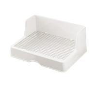 B Baosity Bac à Litière pour Lapins avec Grille, Accessoires pour Cage, Toilettes, Litière pour Chinchillas, Hérissons, et Autres Animaux Domestiques, Petite Grille 16 Mm
