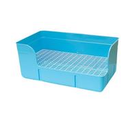 B Baosity Bac à Litière pour Lapins, Bac à d'angle, Toilettes pour Chats et Petits Animaux, Accessoires pour Cages de Lapins et Rats, Bleu