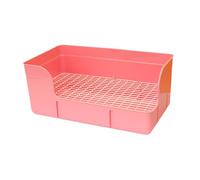B Baosity Bac à Litière pour Lapins, Bac à d'angle, Toilettes pour Chats et Petits Animaux, Accessoires pour Cages de Lapins et Rats, Rose