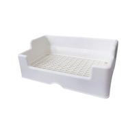 B Baosity Bac à Litière pour Lapins, Toilettes pour Animaux de Compagnie avec Tiroir et Bac à Litière à Cloison Haute, Bac d'angle pour Chinchillas,