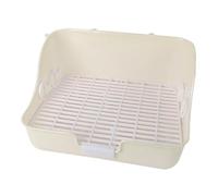 B Baosity Bac à Litière pour Lapins, Toilettes pour Cage, Pipi D'intérieur, Litière pour Petits Animaux (, Hamsters, Hérissons, écureuils), Blanc
