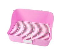 B Baosity Bac à Litière pour Lapins, Toilettes pour Cage, Pipi D'intérieur, Litière pour Petits Animaux (, Hamsters, Hérissons, écureuils), Rose