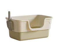 B Baosity Bac à Litière pour, Surface Lisse à Bords Hauts, Entrée Basse, Plateau Réutilisable, Compatible avec Les Fourchettes, Vert