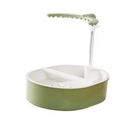 B Baosity Bain d'oiseaux Automatique, Accessoire Spacieux pour Cage, Bain d'oiseaux Automatique avec Perchoir, Tête de Pulvérisation Verte