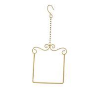 B Baosity Balançoires et Perchoirs pour, Perchoirs D'extérieur, Installation Facile, Décoration, Balançoires pour Oiseaux avec Structure Métallique, Or