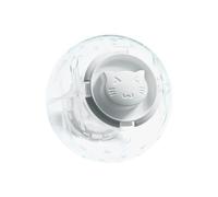 B Baosity Balle d'exercice pour Hamster et Gerbille de 16 Cm, Roue, Jouet Multifonctionnel pour Petits Animaux, Accessoires de Cage, Mignonne et Transparent, Blanc