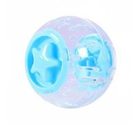 B Baosity Balle d'exercice pour Oiseau Roue Interactive Jouet d'Activité Accessoire Roulante Ventilation Intégrée Fonction de Mouvement Adaptée pour Intérieur, Bleu, 25CM