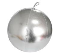B Baosity Ballon Gonflable Noël Grand Ballon Décoration Jardin Ballon de Fête PVC Solide Adapté pour Enfants Adultes Porche Entrée, Argent