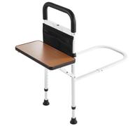 B Baosity Barre d'Aide Lit Personnes Âgées Rambarde Appui Poignée Support Acier Carbone et Nylon Durables Poignée Ergonomique, avec Lumière Et Table - Main Courante De Lit Réglable en Hauteur