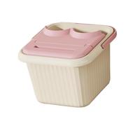 B Baosity Bassin pour Les Pieds, Bain de Pieds, Léger, Pratique, Multifonctionnel, avec Poignée, pour Pédicure, Usage Domestique, avec Points de Massage, Durabl, Rose avec Couvercle