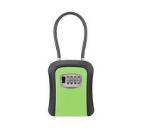 B Baosity Boîte à Clé Sécurisée Boîte de Rangement à Code Serrure à Combinaison Portable Fonction Chaîne Amovible Convient à Maison Bureau Voiture, Vert