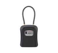 B Baosity Boîte à Clé Sécurisée Boîte de Rangement à Code Serrure à Combinaison Portable Fonction Chaîne Amovible Convient à Maison Bureau Voiture, Noir