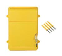 B Baosity Boîte Aux Lettres Murale Verrouillable 34,5 X 26 X 10 Cm, Boîte de Dépôt Polyvalente pour Centre Client, Légère, Jaune