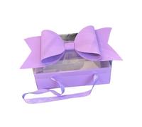 B Baosity Boîte Cadeau avec Couvercle Transparent Nœud Présent Coffret Emballage Polyvalent En Papier Ondulé Mousse et PP Adaptée pour Anniversaire Mariage, Violet