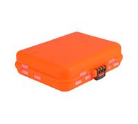B Baosity Boîte de Pêche Boîte à Appâts Compartiments Boîte de Rangement Tiroir à Hameçons Organiseur Double Face en PP avec Couvercle Transparent et Séparateur, Orange