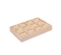 B Baosity Boîte de Présentation Montre avec Compartiments Organisateur Coffret Rangement Bijoux Plateau en Bois Fonction Protection Douce Convient pour, Toile de Jute