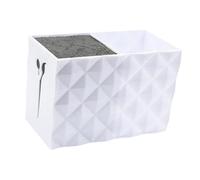 B Baosity Boîte de Rangement de Peigne, Prise de Ciseaux, Accessoires Antidérapants, Boîte de Rangement de Peigne, Conteneur de Rangement de Clips, Support pour, Blanc