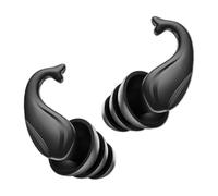 B Baosity Bouchons D'Oreilles Silicone Anti Bruit Étanches Réduction de Bruit Protection Auditive Réutilisables Souples Adaptés pour Sommeil Natation Voy, Noir