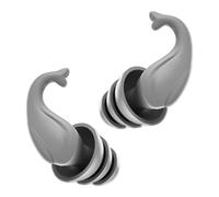 B Baosity Bouchons D'Oreilles Silicone Anti Bruit Étanches Réduction de Bruit Protection Auditive Réutilisables Souples Adaptés pour Sommeil Natation Voy, Gris