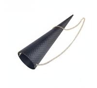 B Baosity Bouquet Holder Support Fleurs Cone Floral Porte Bouquet avec Chaîne Cornet en Plastique Solide Léger pour Transport Adapté aux Mariages Anniversaires, Noir