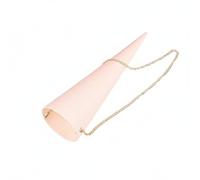 B Baosity Bouquet Holder Support Fleurs Cone Floral Porte Bouquet avec Chaîne Cornet en Plastique Solide Léger pour Transport Adapté aux Mariages Anniversaires, Rose