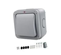 B Baosity Bouton D'alimentation Carré étanche IP66 pour de Garage et Portails Extérieurs, BE301