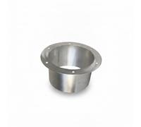 B Baosity Bride Acier Inoxydable Conduit Ventilation Raccord Connecteur Flasque Rond Joint Acier 304 Lisse et Robuste avec 4 Orifices de Vis Facilite et la, 114 Mm