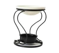 B Baosity Brûleur à Cire Européen en Métal pour Bougies Parfumées, Idéal pour La Salle de Bain Ou Le Bureau.