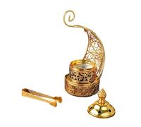 B Baosity Brûleur D'Encens Arabe Cassolette Encensoir Porte-encens En Fer avec Structure Détachable pour Un Nettoyage Facile Adapté pour La Décoration Du Salon, avec Pince