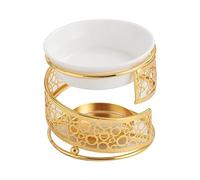 B Baosity Brûleur D'huiles Essentielles, Support de Bougie de Table, Diffuseur de Parfum, Chauffe-parfum, Brûleur à Fondant pour Meuble, Salon, Méditation, Or