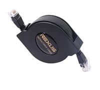 B Baosity Câble Ethernet Rétractable Flat Cat 6 pour WiFi, Routeur, Modem, Bureau, Ordinateur Portable, Macbook, Xbox, Switch Box - Noir 2m