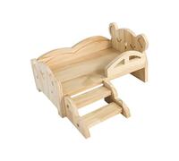 B Baosity Cachette en Bois pour Cobayes avec Marches, Robuste, pour Jouer, Dormir et Se Cacher, Habitat Idéal pour Petits Animaux comme Les Hamsters, Les Lapins, Petit Ours