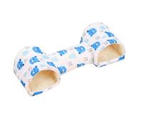 B Baosity Cachette Tunnel pour Cobayes, Lit Tunnel pour Hamsters, Doux, Cachette pour Petits Animaux, Maison pour Petits Animaux, Tunnel pour Lapins, Rats et Ha, Bleu
