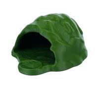 B Baosity Cachettes Ornementales pour Reptiles avec Imitation de Grotte, Gamelle Sécurisée, Accessoire Décoratif et Base Stable en PETG, Adaptées Aux Petits Rep, Vert