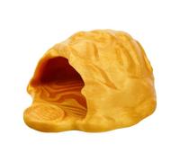 B Baosity Cachettes Ornementales pour Reptiles avec Imitation de Grotte, Gamelle Sécurisée, Accessoire Décoratif et Base Stable en PETG, Adaptées Aux Petits Rep, Or