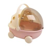 B Baosity Cage de Transport Portable pour Oiseaux, avec Nid, Chauffage USB Réglable, Fenêtre Transparente, Matériau PP Léger, Quatre Modes de Minuterie, Convien, Rose