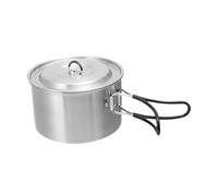 B Baosity Camping Pot en Acier Inoxydable avec Couvercle Casserole Extérieure Légère avec Poignée Isolante Cuisson et Nettoyage Simplifiés Idéal pour Randonnée, Poignée Double