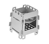 B Baosity Camping Réchaud Brûleur Barbecue Portable Acier Inoxydable Démontable Compact Pratique Convient pour Cuisine Extérieure, avec Plateau