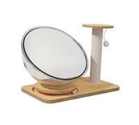 B Baosity Capsule Chat Bed Niche Semi-fermée avec Support en Bois Hamac Universel Démontable pour Chatons Accessoires Légers et Portables pour Petits Animaux, Diamètre 37 cm