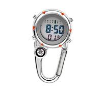 B Baosity Carabiner Montre Digitale Multifonction avec Boucle Montre de Poche Électronique Montre D'Alarme Lumineuse Montre Sportive Adaptée pour Femmes Hommes, Orange
