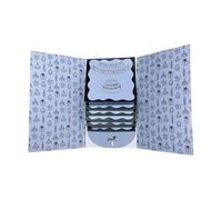 B Baosity Carnet de Cartes de Vœux avec Motif Créatif, Porte-cartes Cadeaux et Enveloppes, Espace pour Les, En Papier, Bleu