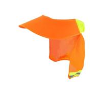 B Baosity Casque de Sécurité à Large Bord, Protection Solaire Légère pour Le Cou avec Bande Réfléchissante pour L'été, Chapeau de Sécurité, Extérieur, Orange