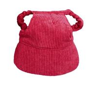 B Baosity Casquette de Baseball pour Chien avec Fentes pour Oreilles Couvre-Chef Réglable en Corduroy Chapeau Animaux Mode Tendance Été Adapté à, Rouge, M