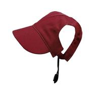 B Baosity Casquette de Baseball pour Chien, Chapeau de Soleil, Couvre-Chef pour Animaux de Compagnie avec Trous pour Les Oreilles, Design Ergonomique, en Toile, Rouge, XL